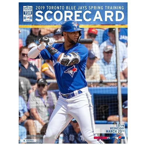 Blue Jays Spring Training ST19 Score Card 3/20/19