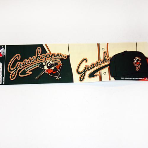 Greensboro Grasshoppers Bumper Sticker - Cap & Jersey