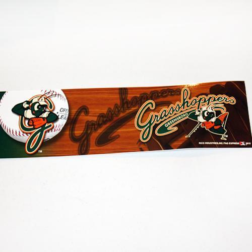 Greensboro Grasshoppers Bumper Sticker - Logo on Baseball
