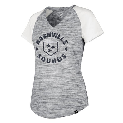 Nashville Sounds '47 Brand Women's Grey Haze Raglan Tee