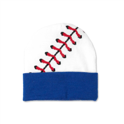 KNIT WHITE/ROYAL RC BASEBALL CANOPY BEANIE