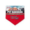 DOG BANDANA RED TRASH PANDA LETTERING