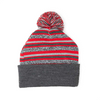 KNIT CAP RED/BLACK/GREY STRIPE TRASH PANDAS