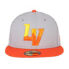 Kids' Las Vegas Aviators New Era On-Field ALT Gray/Orange 59Fifty Fitted Hat