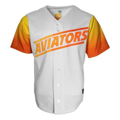 Men's Las Vegas Aviators OT Sports Home Replica White/Gradient Polyester Short Sleeve Jersey