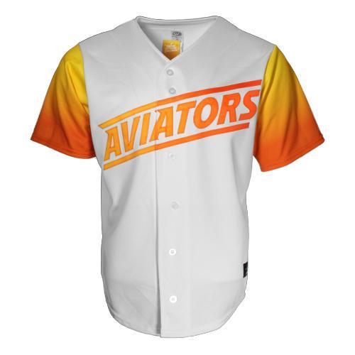 Men's Las Vegas Aviators OT Sports Home Replica White/Gradient Polyester Short Sleeve Jersey