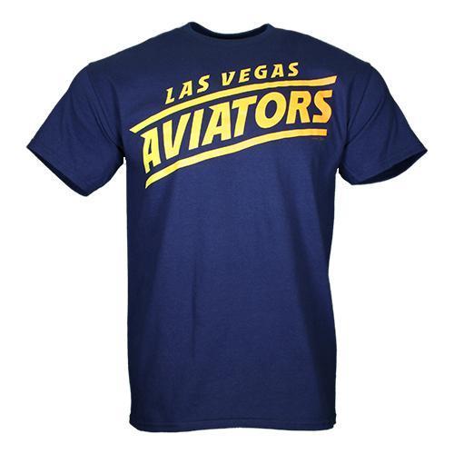 Men's Las Vegas Aviators Gildan Diagonal Navy Cotton Short Sleeve T-Shirt