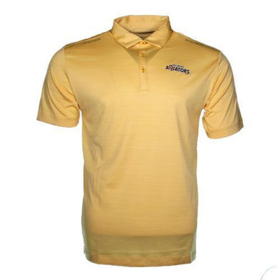 Men's Las Vegas Aviators Columbia Wordmark Omni-Wick Aztec Gold Polyester Short Sleeve Polo