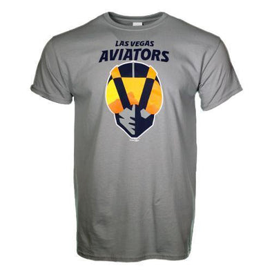 Men's Las Vegas Aviators Gildan Primary Logo Gravel Cotton Short Sleeve T-Shirt