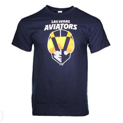Men's Las Vegas Aviators Gildan Primary Logo Navy Cotton Short Sleeve T-Shirt