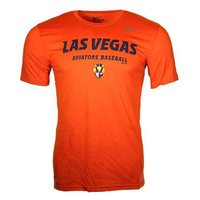 Men's Las Vegas Aviators Nike Aviators Baseball Orange Dri-Fit Polyester Short Sleeve T-Shirt