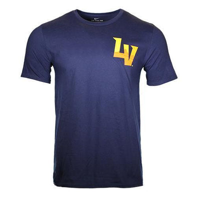 Men's Las Vegas Aviators Nike Left Chest LV Navy Cotton Short Sleeve T-Shirt