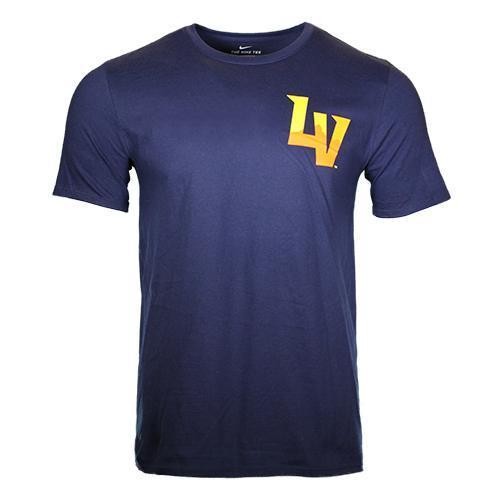 Men's Las Vegas Aviators Nike Left Chest LV Navy Cotton Short Sleeve T-Shirt
