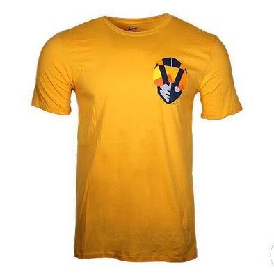 Men's Las Vegas Aviators Nike Left Chest Aviator Gold Cotton Short Sleeve T-Shirt
