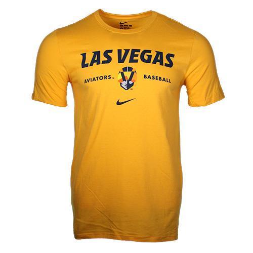 Men's Las Vegas Aviators Nike Aviators Baseball Gold Blend Short Sleeve T-Shirt