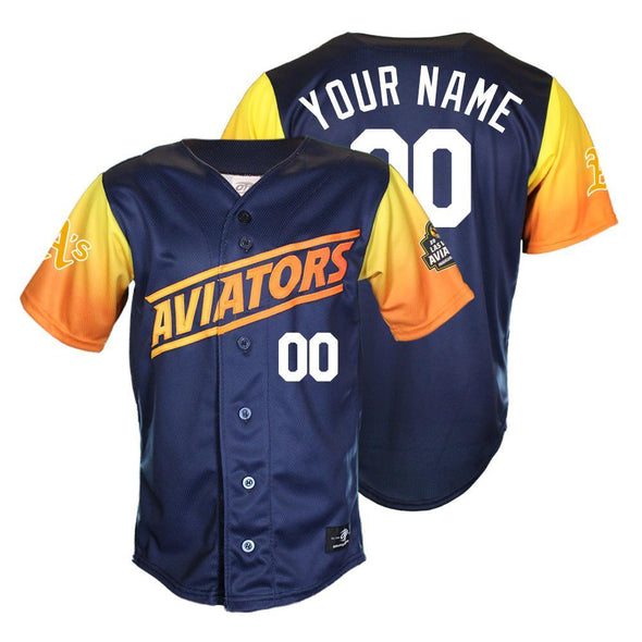 Kids' Las Vegas Aviators OT Sports Home ALT Replica Blue/Gradient Custom Jersey