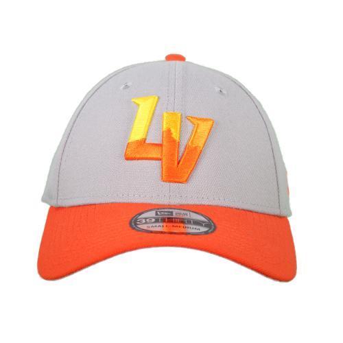 Kids' Las Vegas Aviators New Era LV Gray/Orange 39Thirty Stretch Fit Hat