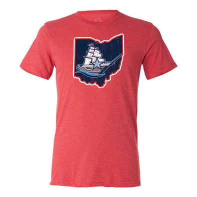 Columbus Clippers 108 Stitches Red State Tee
