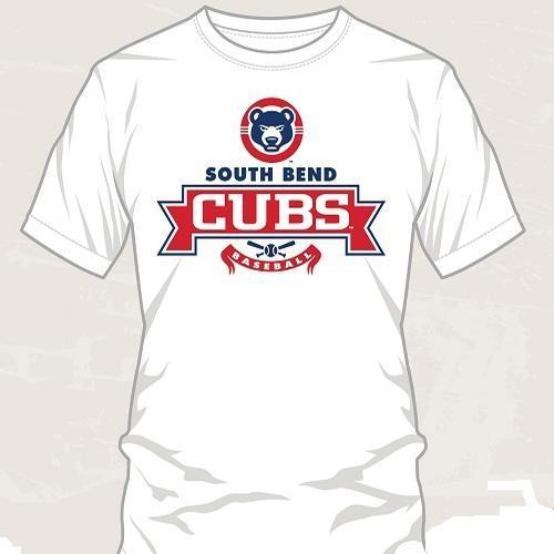 South Bend Cubs Men's Banner Tee White