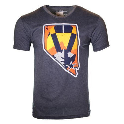 Men's Las Vegas Aviators 108 Stitches Aviator State Navy Tri-Blend Short Sleeve T-Shirt
