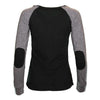 Women's Las Vegas Aviators Boxercraft Las Vegas Arched Aviator Preppy Patch Black/Gray Raglan Blend Long Sleeve T-Shirt