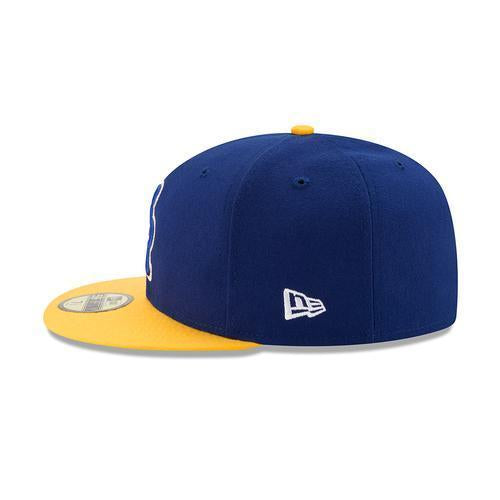 Wilmington Blue Rocks Royal/Gold Faux Fitted Game Cap