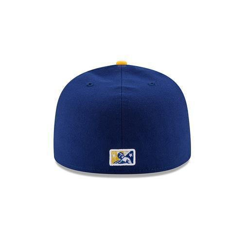 Wilmington Blue Rocks Royal/Gold Faux Fitted Game Cap
