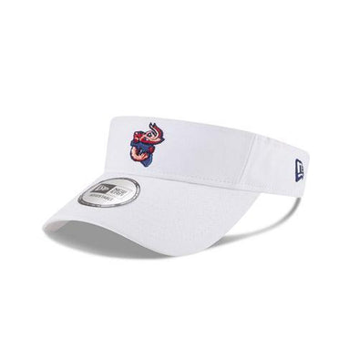 Jacksonville Jumbo Shrimp New Era Dugout Redux White Visor