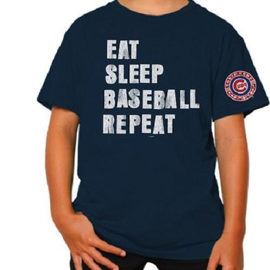 South Bend Cubs Youth Eat Sleep Baseball Tee