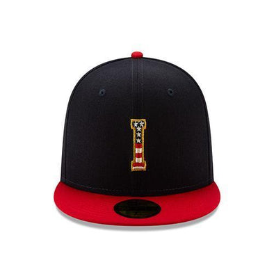 Iowa Cubs 2019 July 4th Fitted Cap, Navy/Red