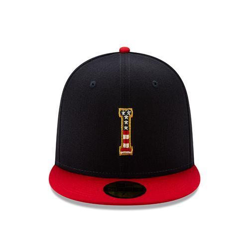 Iowa Cubs 2019 July 4th Fitted Cap, Navy/Red