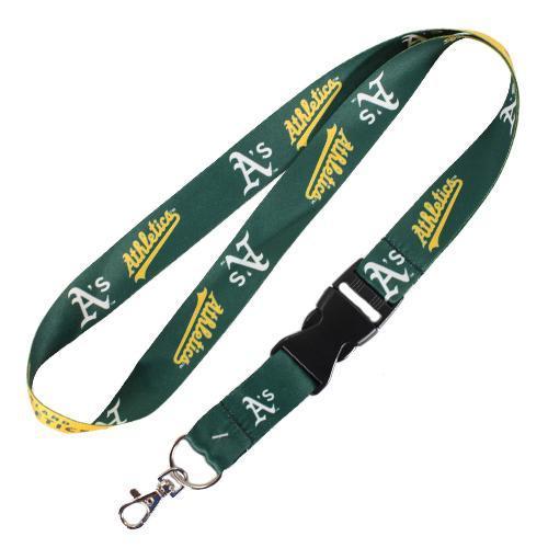 Oakland Athletics Wincraft Green/Yellow Lanyard With Buckle
