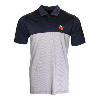 Men's Las Vegas Aviators Antigua Venture LV Navy/White Polyester Short Sleeve Polo