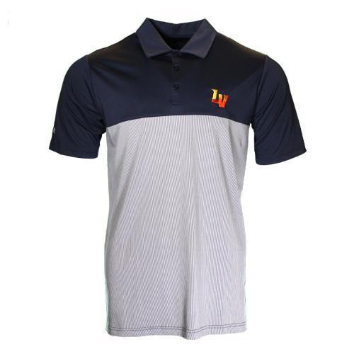 Men's Las Vegas Aviators Antigua Venture LV Navy/White Polyester Short Sleeve Polo
