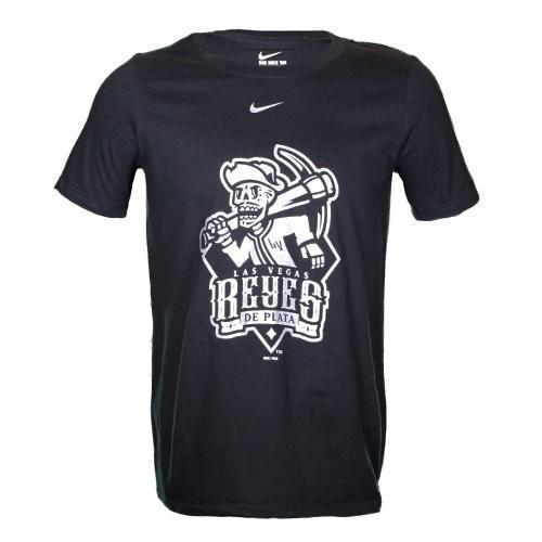 Kids' Las Vegas Reyes de Plata Nike Primary Logo Metallic/Black Cotton Short Sleeve T-Shirt