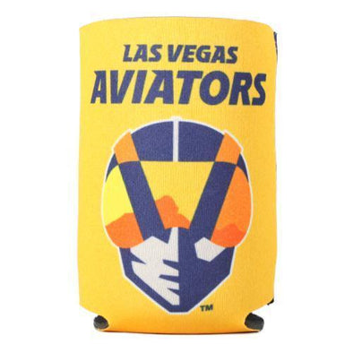 Las Vegas Aviators Wincraft Primary Logo LV Yellow/Navy Can Cooler