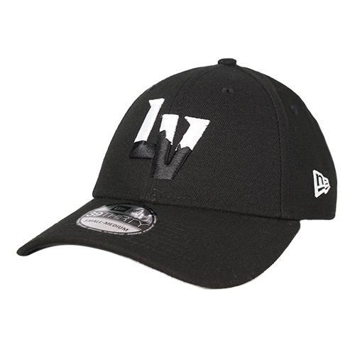 Las Vegas Aviators New Era LV Black/White 39Thirty Stretch Fit Hat