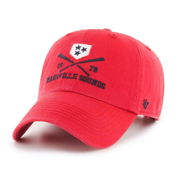 Nashville Sounds '47 Brand Red Cross Bone Clean Up Hat