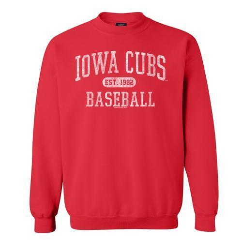 Iowa Cubs Comfort Fleece Crewneck, Red