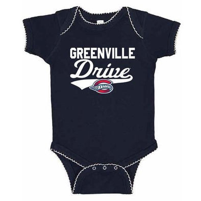 Greenville Drive Soft as a Grape Navy Onesie