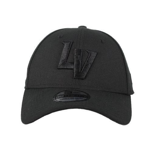 Las Vegas Aviators New Era LV Black/Black 39Thirty Stretch Fit Hat