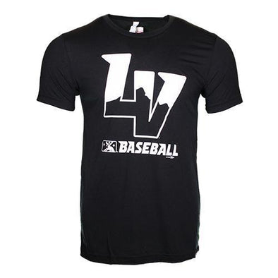 Men's Las Vegas Aviators Bella Canvas LV MiLB Baseball Black/White Tri-Blend Short Sleeve T-Shirt