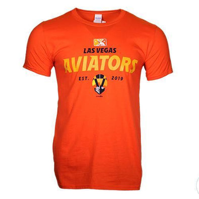 Men's Las Vegas Aviators Gildan MiLB 2019 Aviator Orange Cotton Short Sleeve T-Shirt