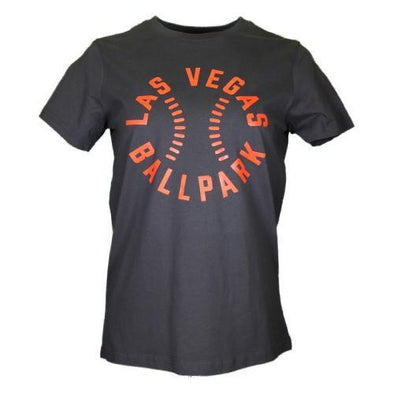 Women's Las Vegas Aviators Vegas Apparel Las Vegas Ballpark Circle Baseball Charcoal Cotton Short Sleeve T-Shirt