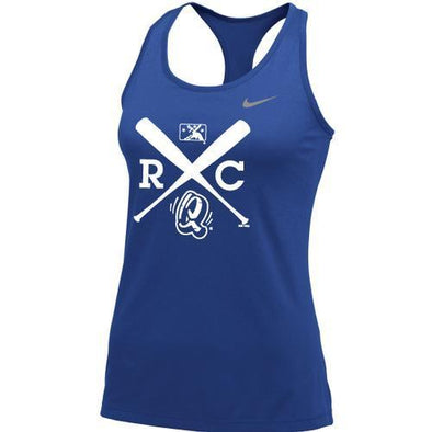 Rancho Cucamonga Quakes Ladies Nike Crossbat Dri Fit Royal Tank