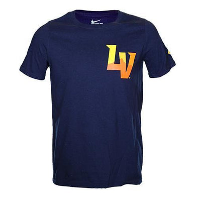 Kids' Las Vegas Aviators Nike Left Chest LV Navy Cotton Short Sleeve T-Shirt