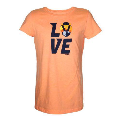 Girls' Las Vegas Aviators Next Level Apparel Love Aviator Orange Blend Short Sleeve T-Shirt