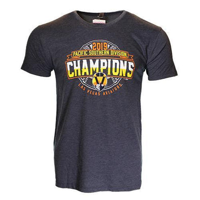 Men's Las Vegas Aviators Delta Apparel Pacific Southern Division Champions Gray Tri-Blend Short Sleeve T-Shirt