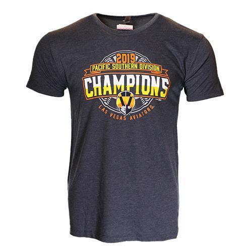 Men's Las Vegas Aviators Delta Apparel Pacific Southern Division Champions Gray Tri-Blend Short Sleeve T-Shirt
