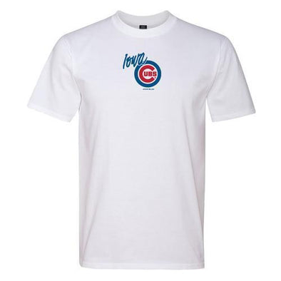 Iowa Cubs Middle Primary Logo Ringspun Tee, White